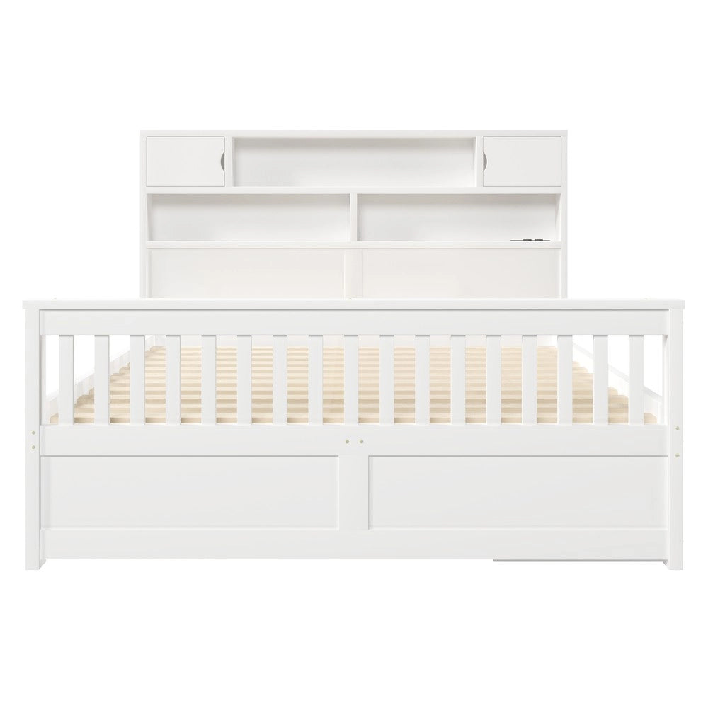 Letto Contenitore con LED, USB e Cassetti ¨C Xylo ¨C Bianco 160x200