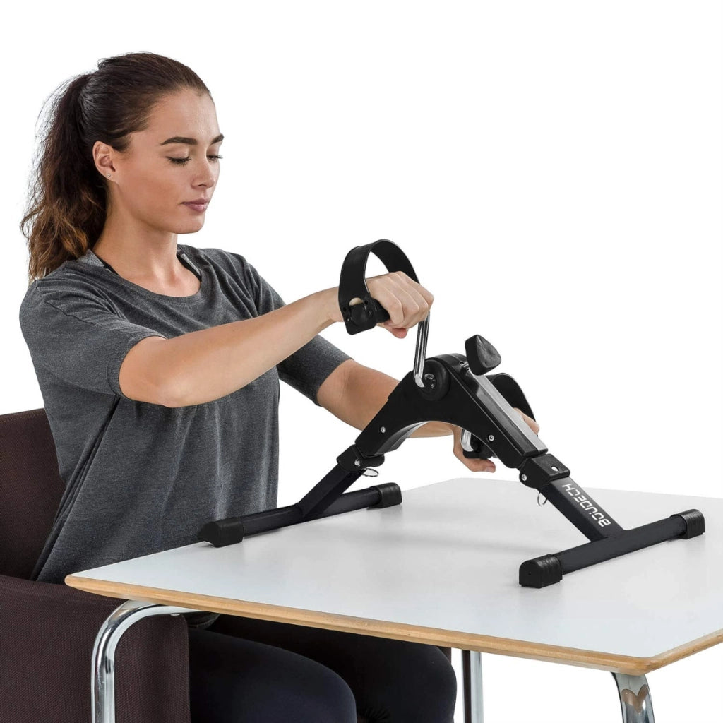Mini cyclette pieghevole pedaliera da casa regolabile digitale mani e piedi lcd