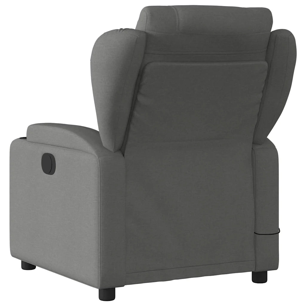 Poltrona reclinabile massaggiante in Tessuto Grigio Scuro 3205569