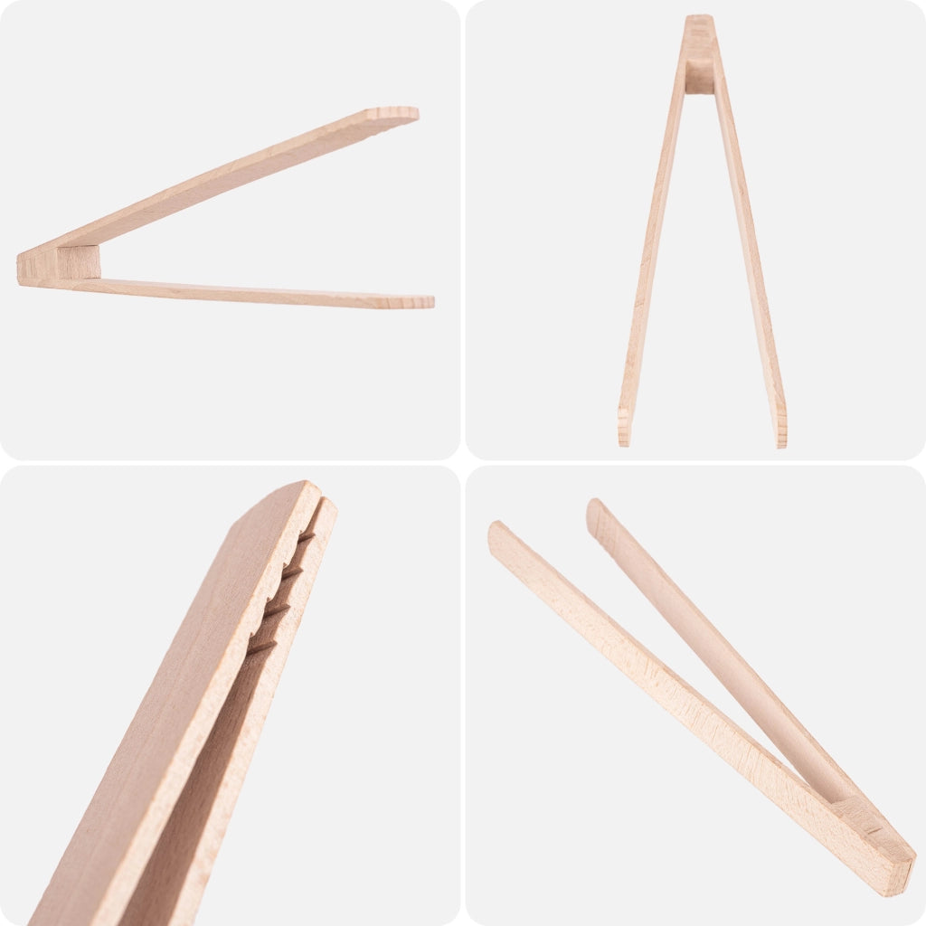 Pinze per cetrioli KADAX, per cavolo cappuccio, toast, griglia, in legno, 29,5 cm