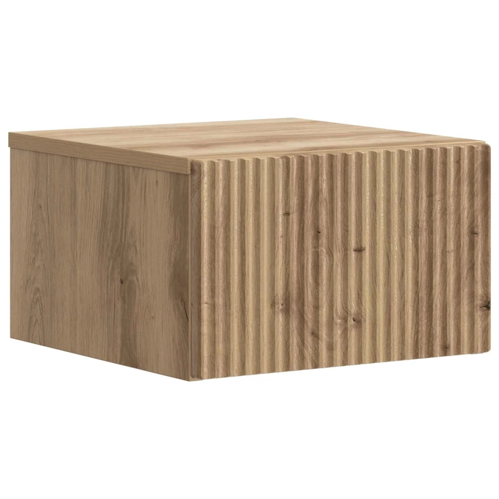 Mobiletto da notte a muro Rovere Artigianale 33 x 34,5 x 20 cm