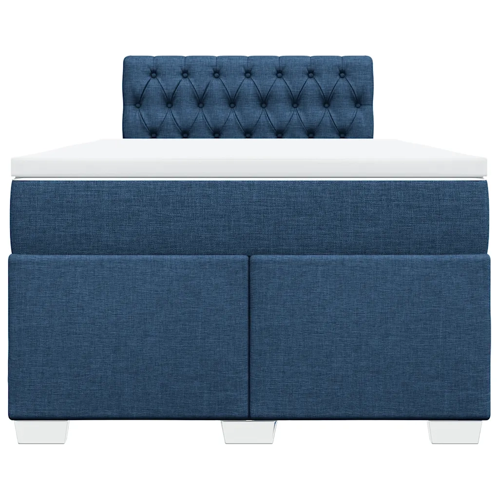 Giroletto a Molle con Materasso Blu 120x200 cm in Tessuto