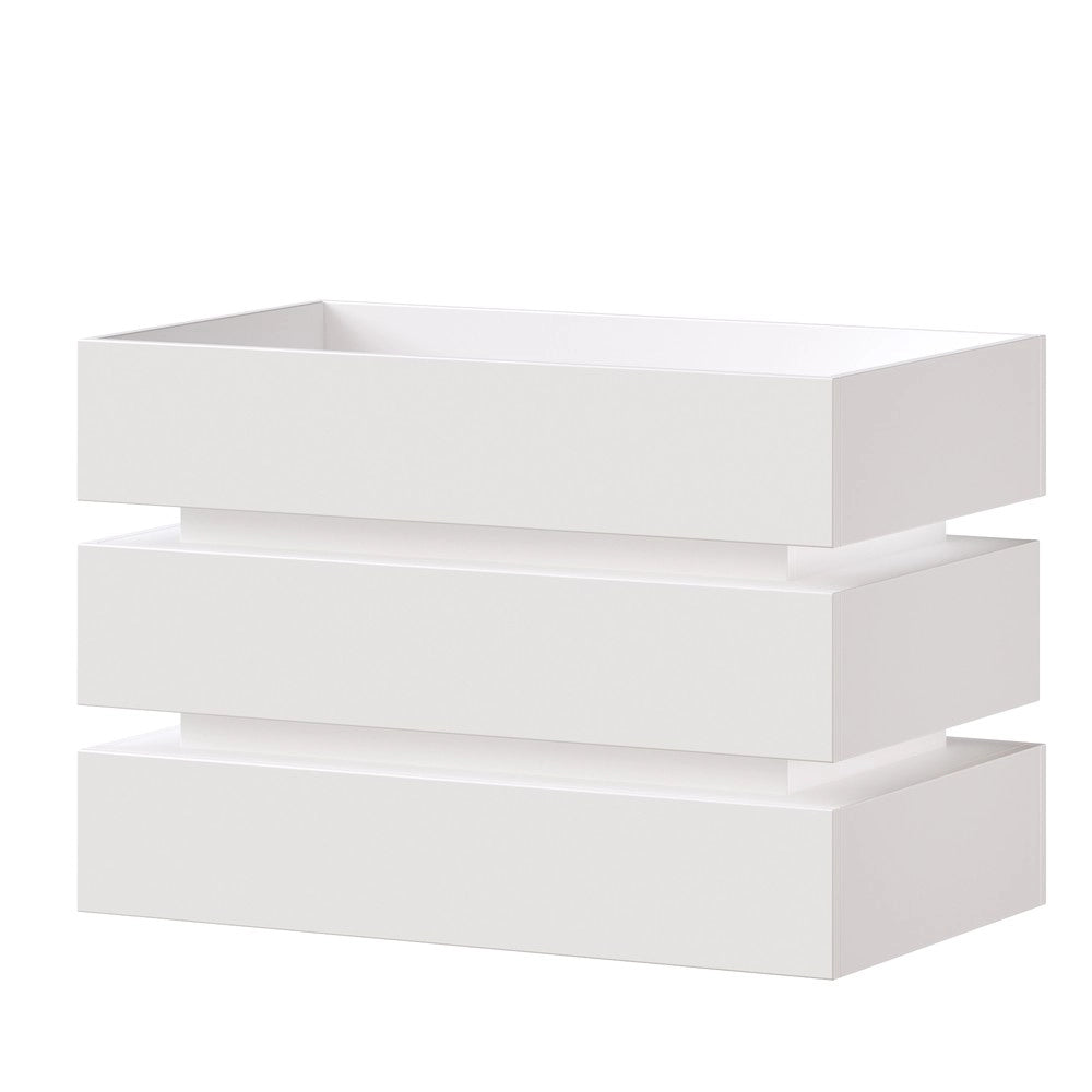 Mobile Bagno Sospeso con LED e Lavabo in Ceramica ¨C Xylo ¨C Bianco, Cassetti Soft-Close