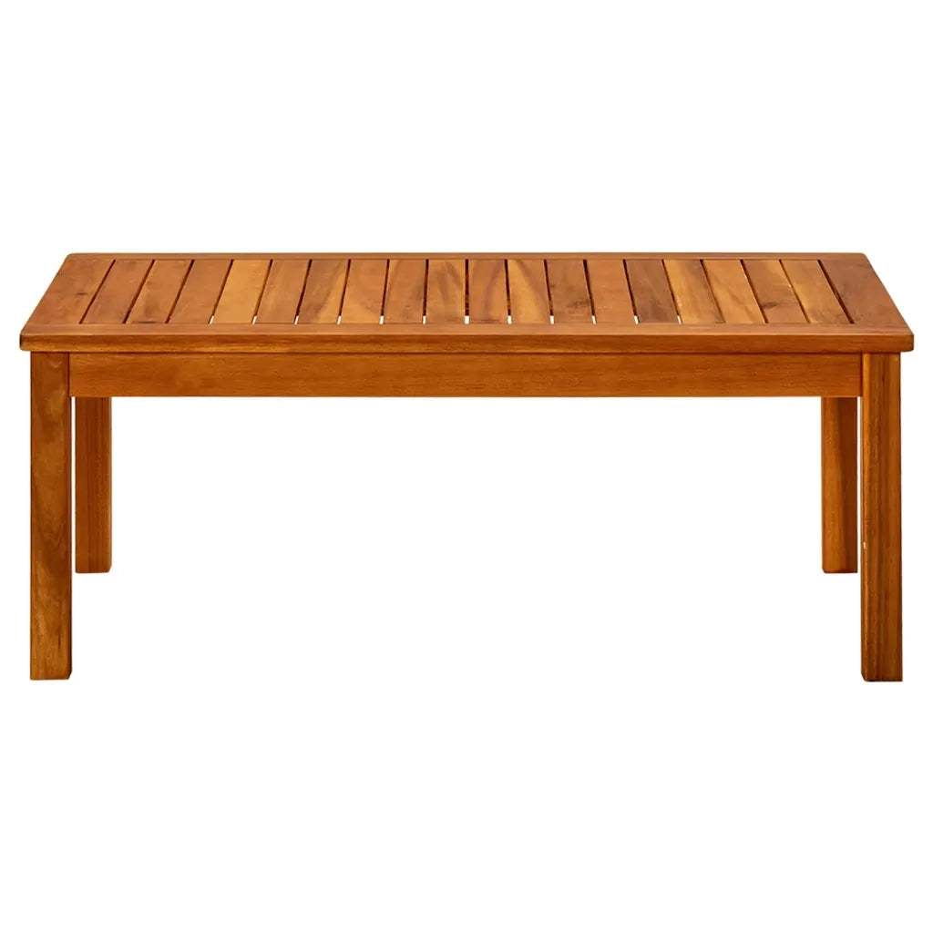 Tavolino da Giardino | Tavolino da esterno 90x50x36 cm in Legno Massello di Acacia