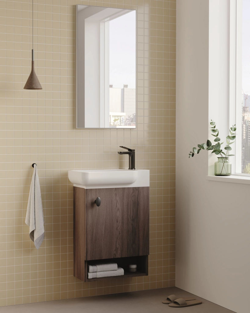 Mobile lavabo "Begonya 55" - 53 x 33 x 75 cm - Noce scuro