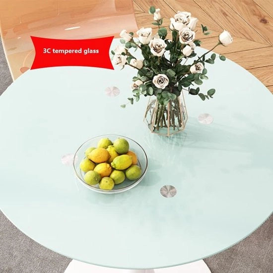 Tavolo da Pranzo a Rotta con Cuscini Bianchi e Neri, Progettato per Piccole Stanze, Sedia da Giardino per Cucina, Salotto o Ufficio