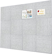 Pannello da Parete Self Adesivo 120x90cm - Pacchetto da 12 Unità - Strisce Verticali - Grigio Chiaro - Per Decorazione Casa, Ufficio e Scuola
