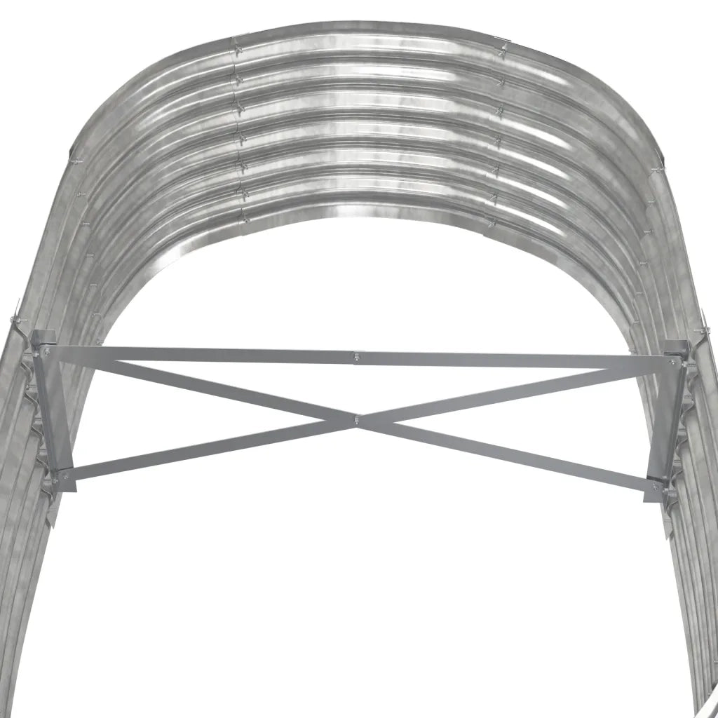 Letto Giardino Acciaio Zincato 152x80x36cm Argento 318917