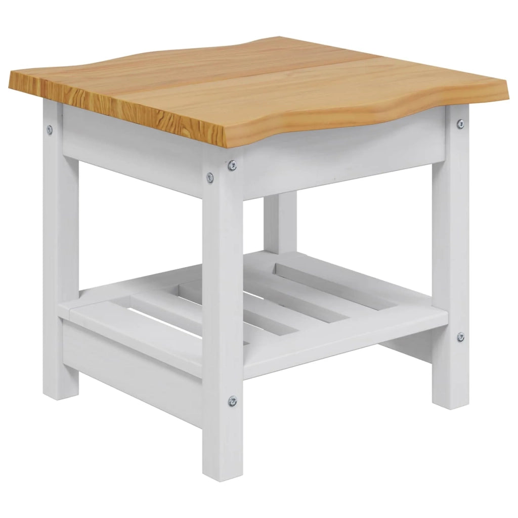 VidaXL Tavolo laterale con lo scaffale EKAI Bianco 50 x 50 x 45,5 cm 42037022