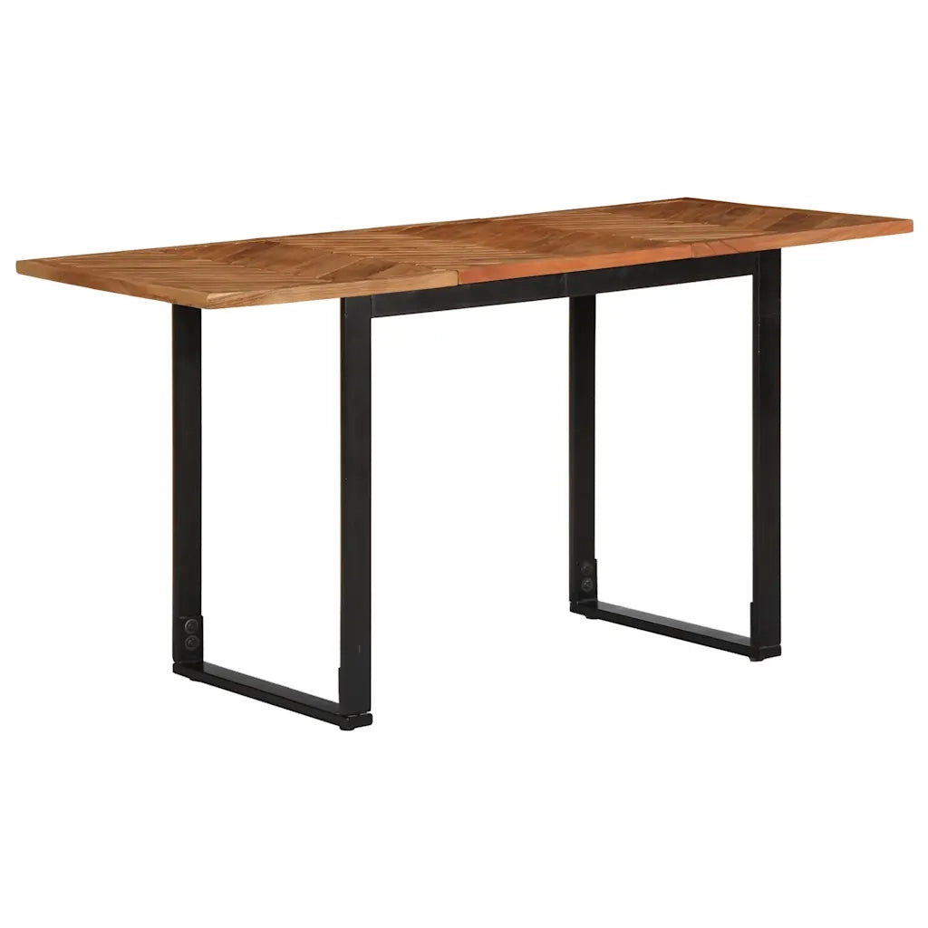 Tavolo da Pranzo 140x70x75 cm in Legno Massello di Acacia