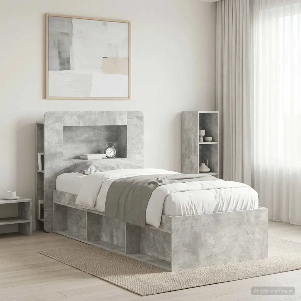 Testata del letto Grigio Cemento Legno ingegnerizzato