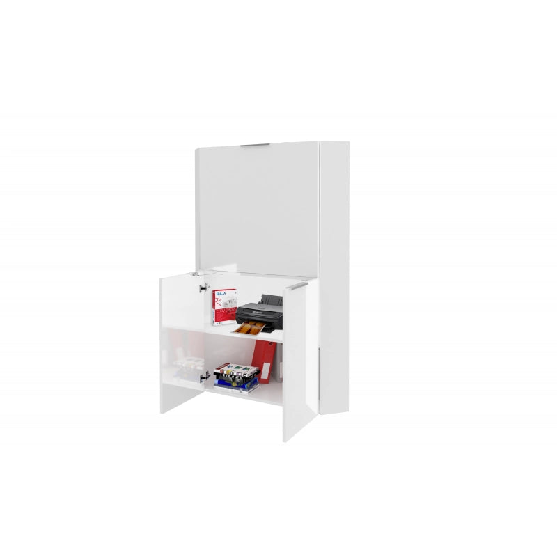 Scrivania ad angolo Dalia – Richiudibile – 70x140x57 – Bianco Lucido