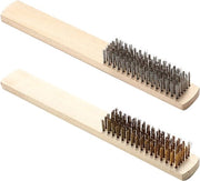Set di spazzole per pulire pelle e abbigliamento con manico in legno - 2 pezzi, set di cura multifunzionale per scarpe