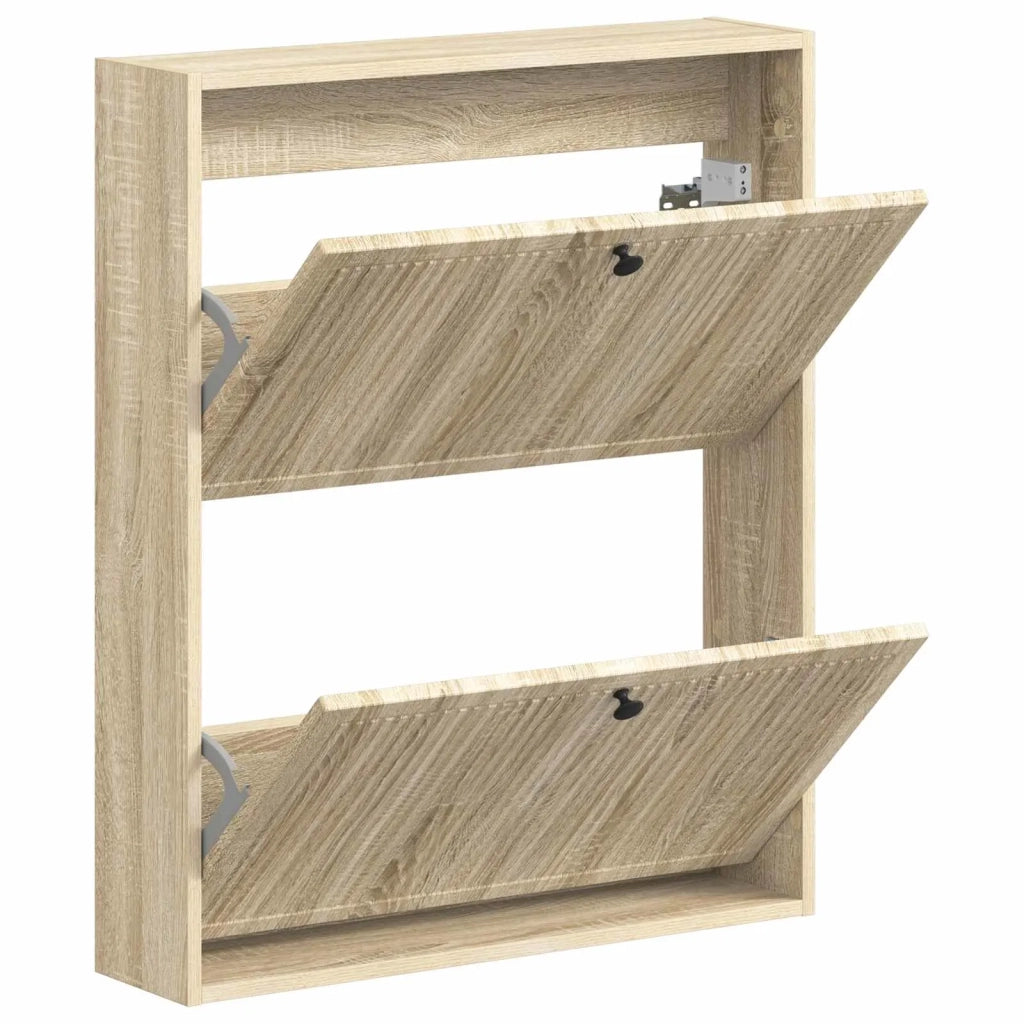Mobiletto per Scarpe da Muro EDE 71 x 17 x 86 cm Rovere Sonoma 895977