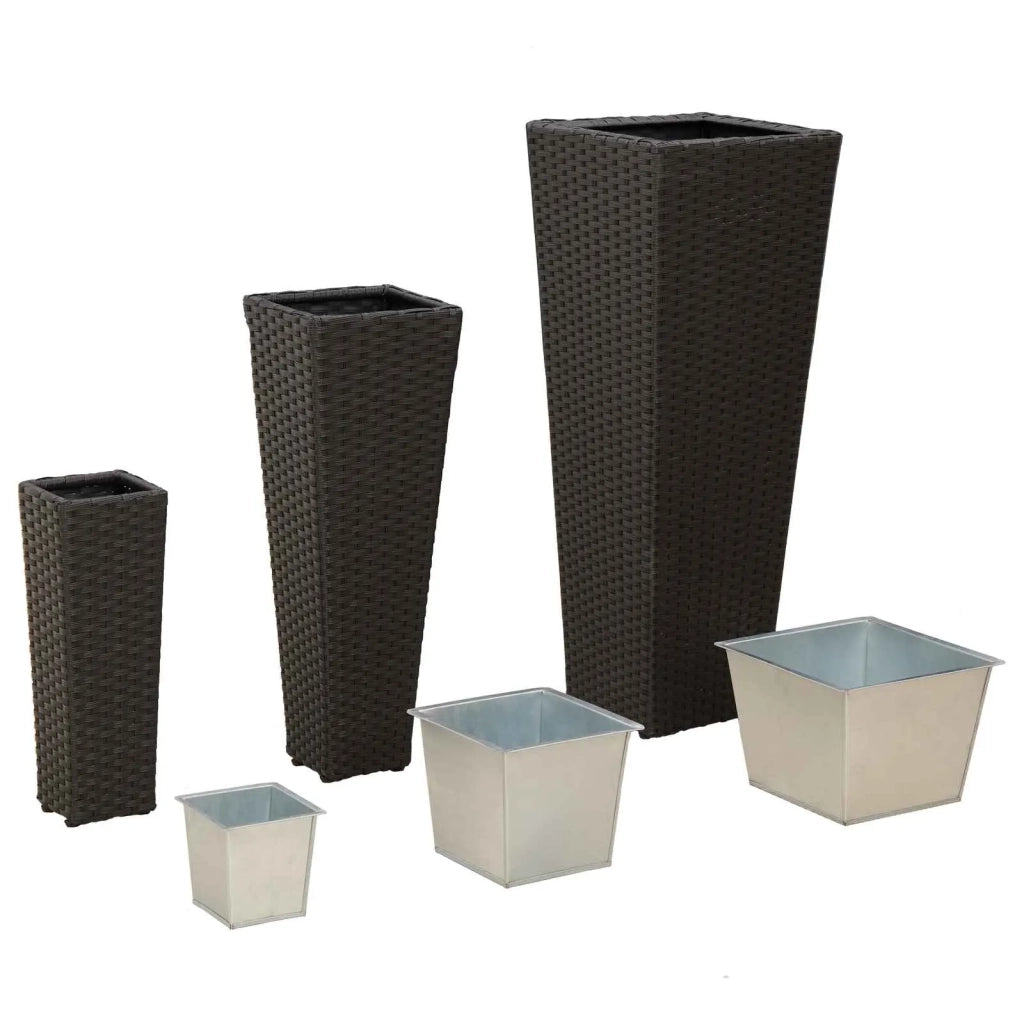 Set da esterno 3 pz Nero Metallo CFW1789942