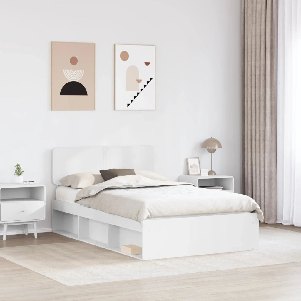 Struttura del letto Bianco 120 x 200 cm Pino massello 3412096