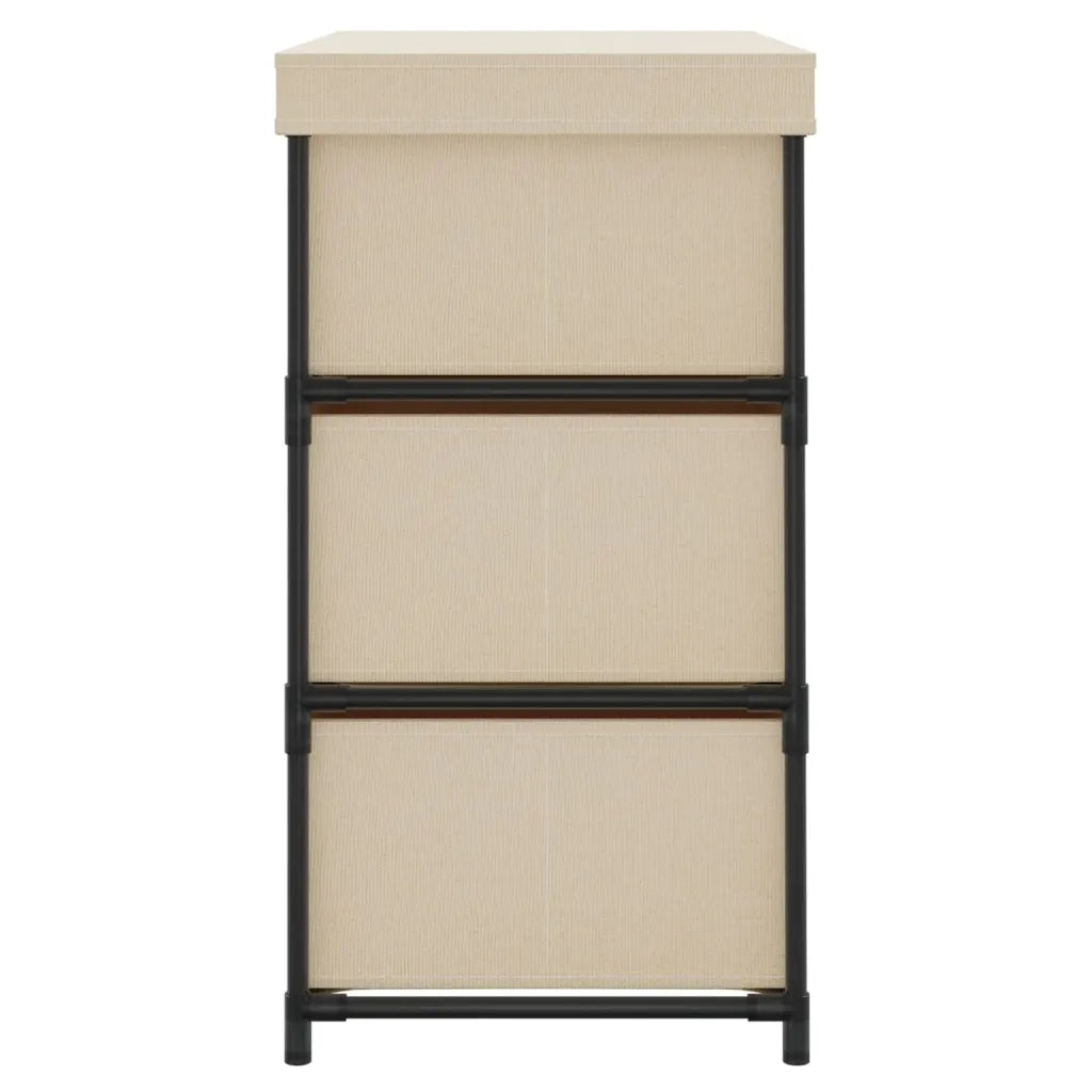 Armadietto con 6 Cassetti 55x29x55 cm Crema in Acciaio 337258