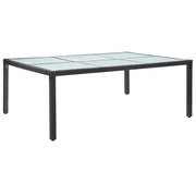 Tavolo da Pranzo da Giardino Nero 200x150x74 cm in Polyrattan cod mxl 34124