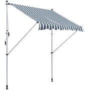 EasyComfort Tenda da Sole da Esterno 2x1.5m a Rullo con Manovella, Altezza e Angolazione Regolabile, Bianco e Verde