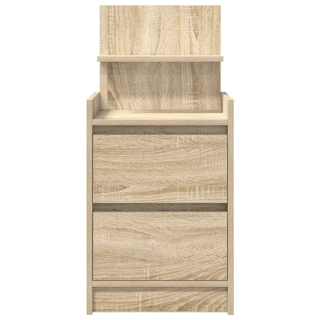 Comodini con 2 Cassetti 2 pz Rovere Sonoma 38x34x80 cm 861360