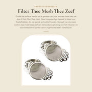 Filtro per Tè in Filo di Acciaio Inossidabile - 2 Pack - Sistema di Filtraggio per Tè in Polvere - Stile Britannico Elegante - Duraturo - Efficace