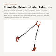 Sollevatore a tamburo 0,5T Capacità - Catena di acciaio robusta - Attrezzo di sollevamento industriale - Accessori stabili - Acciaio inox - Utilizzo pratico - Catena di sollevamento