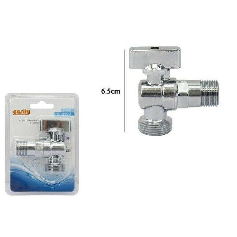 Trade Shop - Rubinetto Per Lavatrice Lavastoviglie Sottolavabo Rosone Valvola 1/2 X 3/4 59984 -