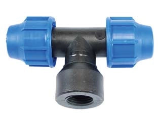 RACCORDO A COMPRESSIONE TI FILETTO FEMMINA PN16- - ÃE¸ mm.50x50x F 1½ - 5 pezzi