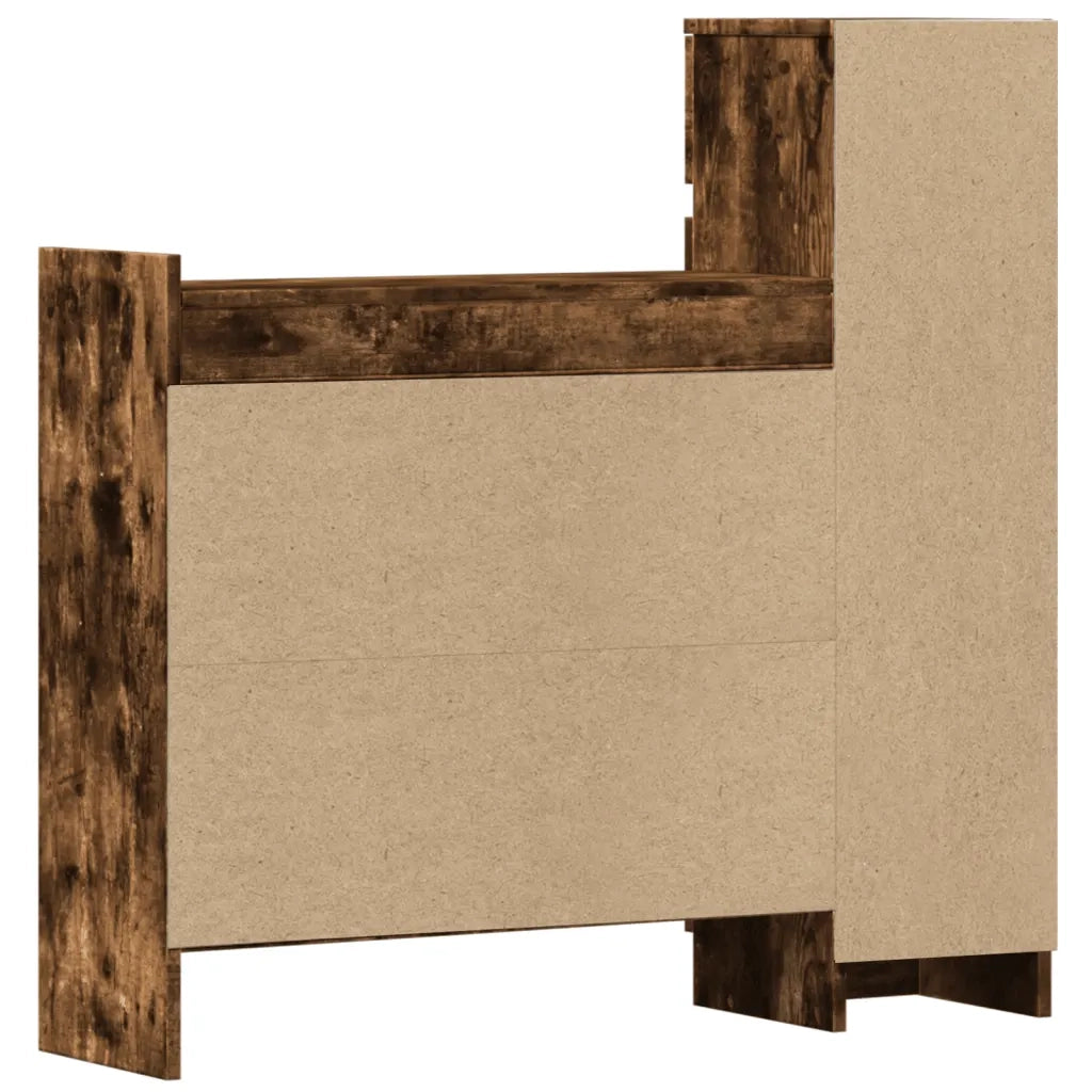 Scarpiera | Mobile per scarpe Rovere Fumo 100,5x28x100 cm in Legno Multistrato
