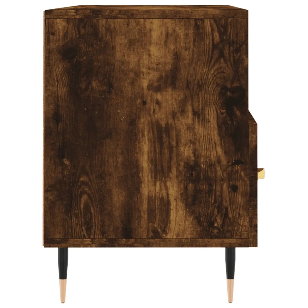 Mobile Porta TV Rovere Fumo 102x36x50 cm in Legno Multistrato 829017