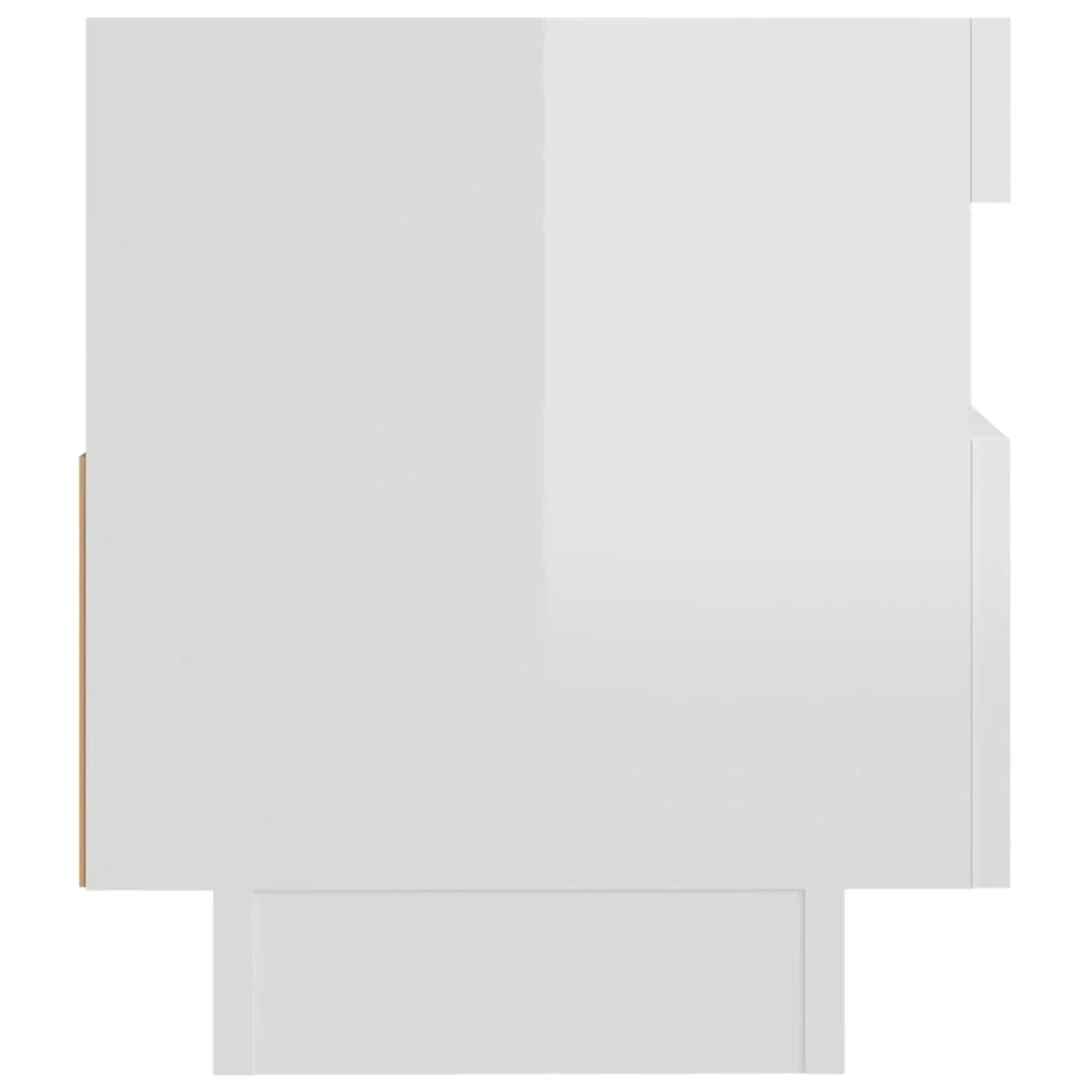 Mobile TV multimediale mensola TV credenza mobile TV per sala da pranzo soggiorno camera da letto con luci LED finitura lucida 80 x 35 x 40 cm bianco 02_0026659