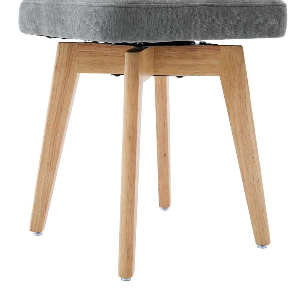 Sedia 43x50x77 cm girevole a 360° in chenille grigia