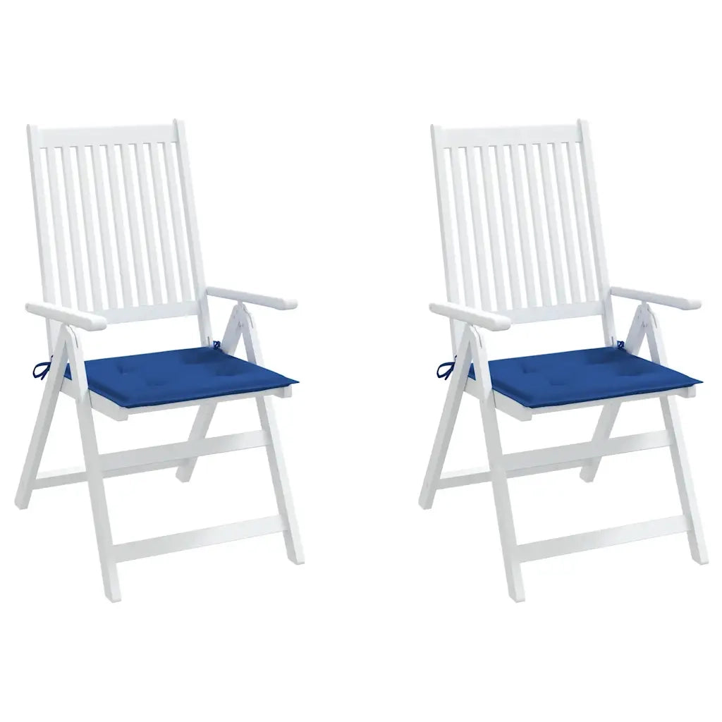 Cuscini per Sedia 2 pz Blu Reale 50x50x4 cm in Tessuto Oxford