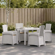 Set da Pranzo per Giardino 5 pz Bianco e Tortora PP 3430113