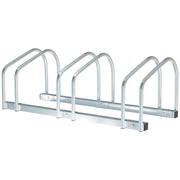 Rastrelliera Portabiciclette Parcheggio per 3 Biciclette Tubi d'acciaio