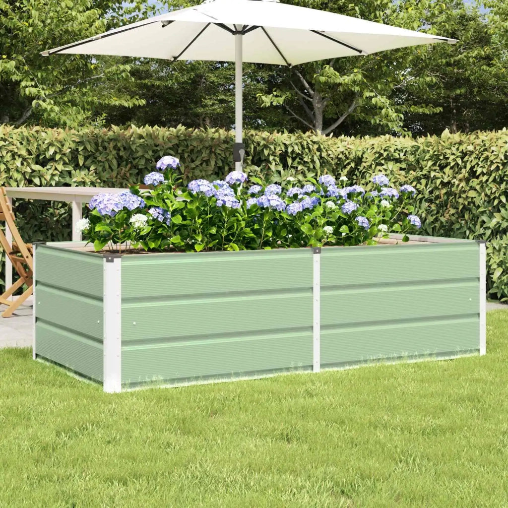 Fioriera-Vaso-Contenitore per Piante Verde 160 x 80 x 45 cm Acciaio