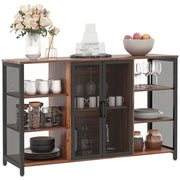 Credenza Rustica con Ripiani Aperti ¨C zephmum ¨C 120x40x76 cm Marrone