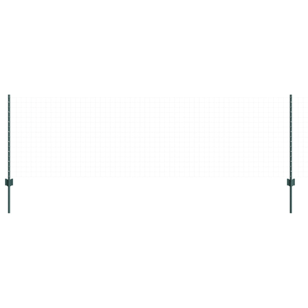 Pali per recinzioni 22 pcs U-Channel verde 120 cm acciaio