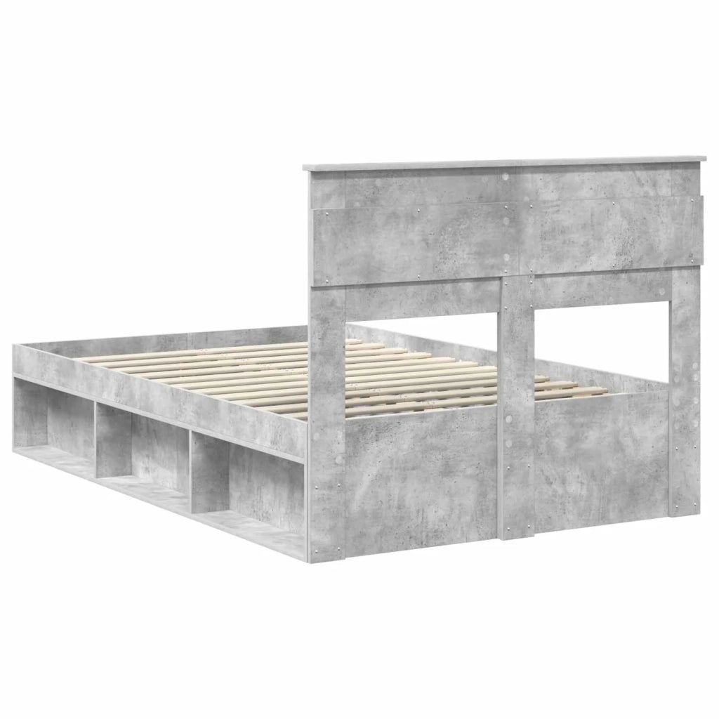 Struttura del letto Calcestruzzo 120 x 200 cm Pino massello 3409786