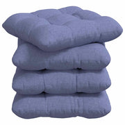Cuscini per Seduta 4 pz | Cuscini per sedie Blu jeans 40 x 40 x 12 cm Tessuto