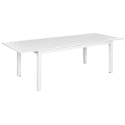 Tavolo da giardino allungabile in alluminio bianco 180/240 x 90 cm Arredo esterno