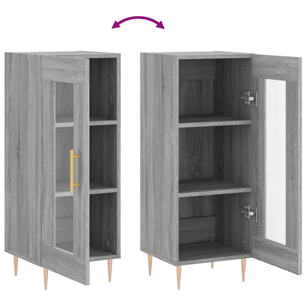 Credenza Grigio Sonoma 34,5x34x90 cm in Legno Multistrato 828786