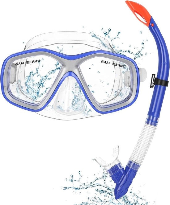 Scuba maschera impermeabile per bambini - snorkel con parte superiore asciutta - occhiali snorkel anti-condensazione - set da immersione professionale - per ragazzi e ragazze Maschera snorkel