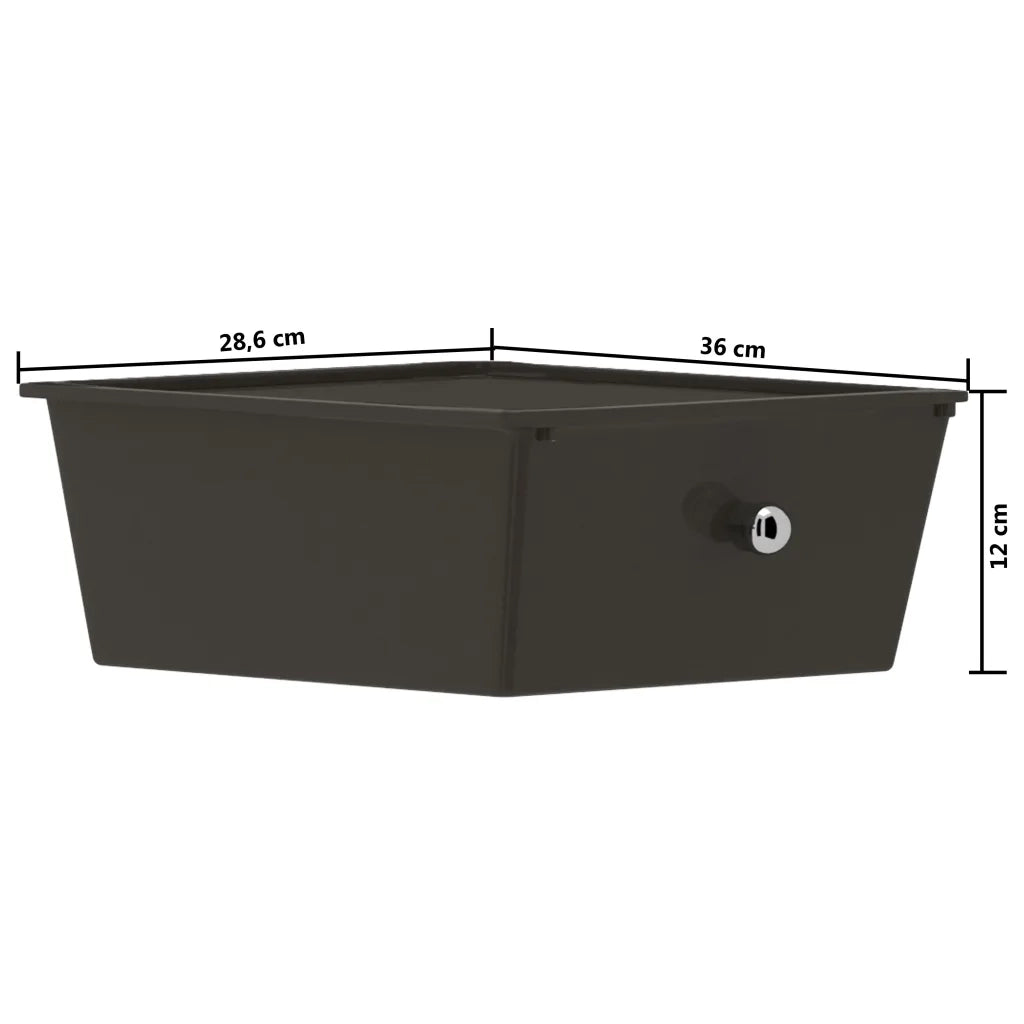 Carrello Portaoggetti XXL con 15 Cassetti Nero in Plastica 320407