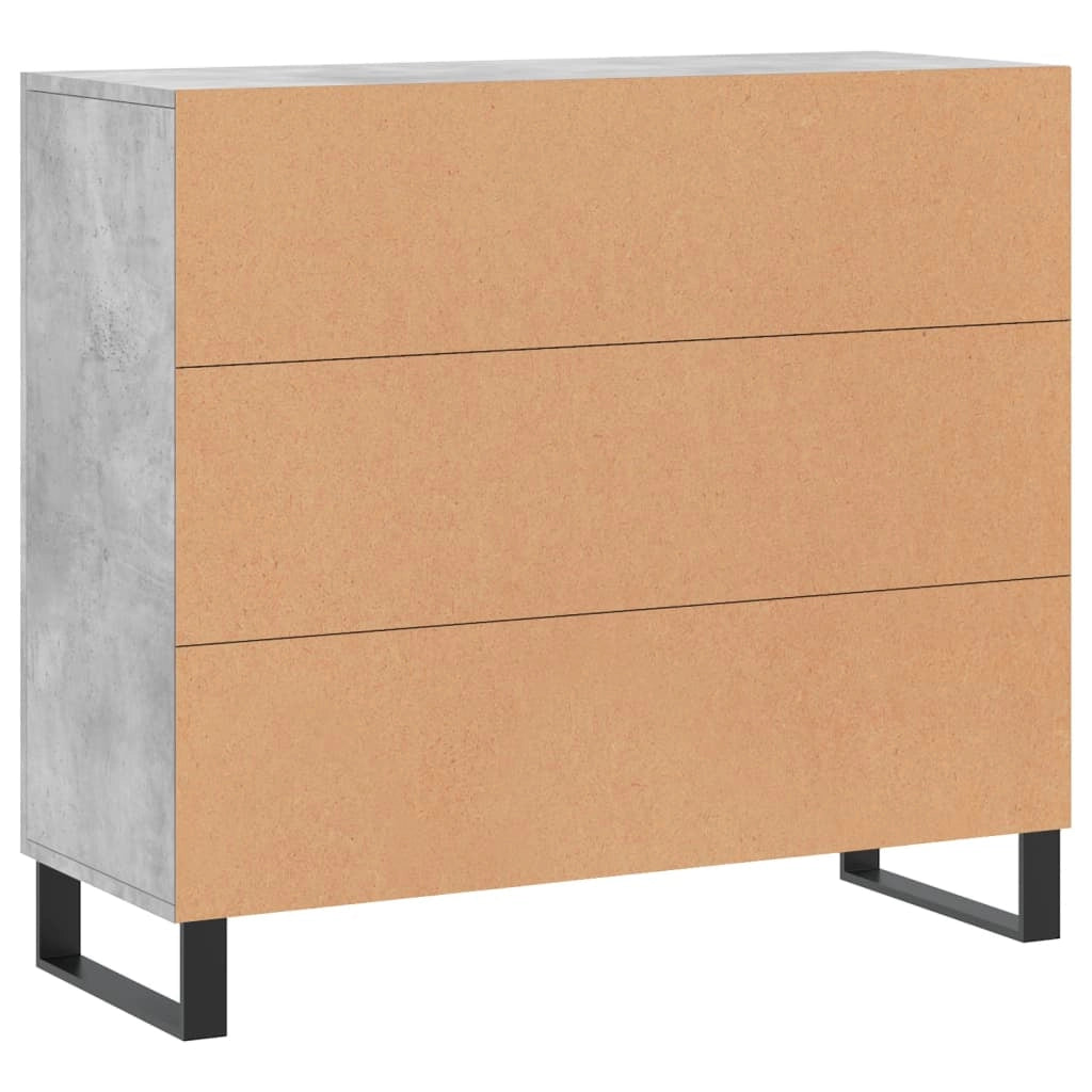 Buffet credenza cassettiera armadio mobile contenitore organizer per cucina soggiorno salotto 90 x 34 x 80 cm legno ingegnerizzato grigio 02_0032115