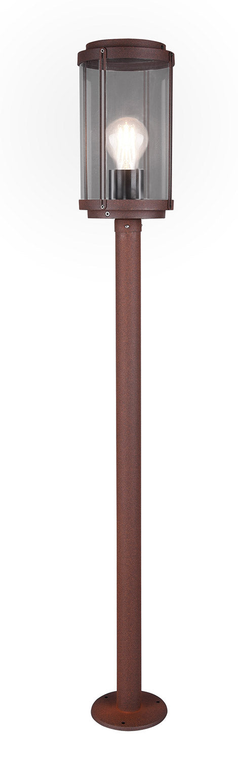Lampada Palo da Esterno Attacco E27 in Alluminio Ruggine