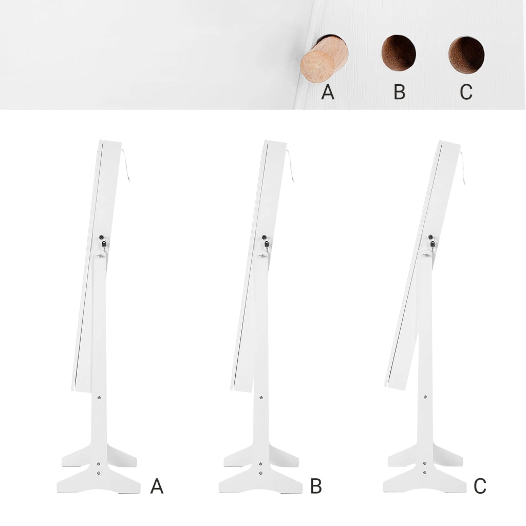 Valora MOBILE PORTAGIOIE SPECCHIATO Interno in velluto bianco per camera da letto