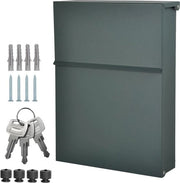 Cassa postale a muro senza slot per giornali - antracite grigio opaco RAL 7016 - Mini 30x23 cm - design elegante