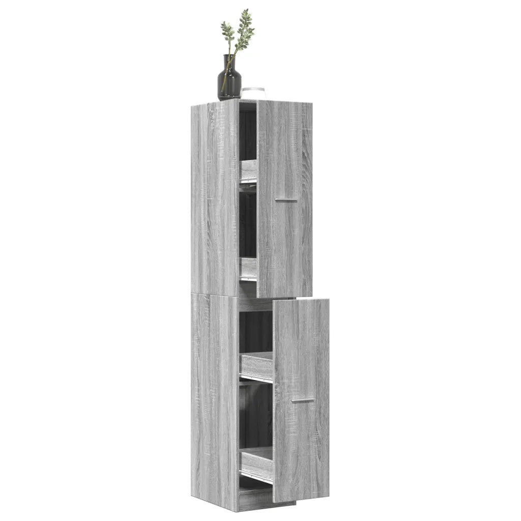 Armadietto da Farmacia Grigio Sonoma 30x41x174,5 cm Truciolato 3309632