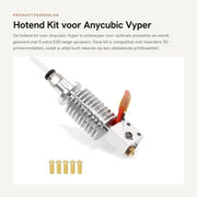 Kit di testa calda con 5 atomizzatori E3D - Compatibile con Anycubic Vyper/Kobra Max/Kobra Plus - Stampante 3D - Testa calda - 24V 40W - Estrusore